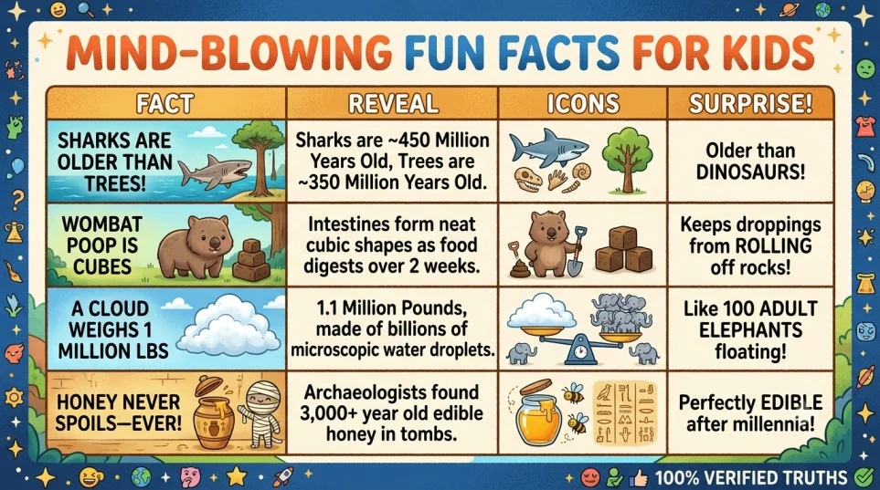 Mind Blowing Fun Facts for Kids