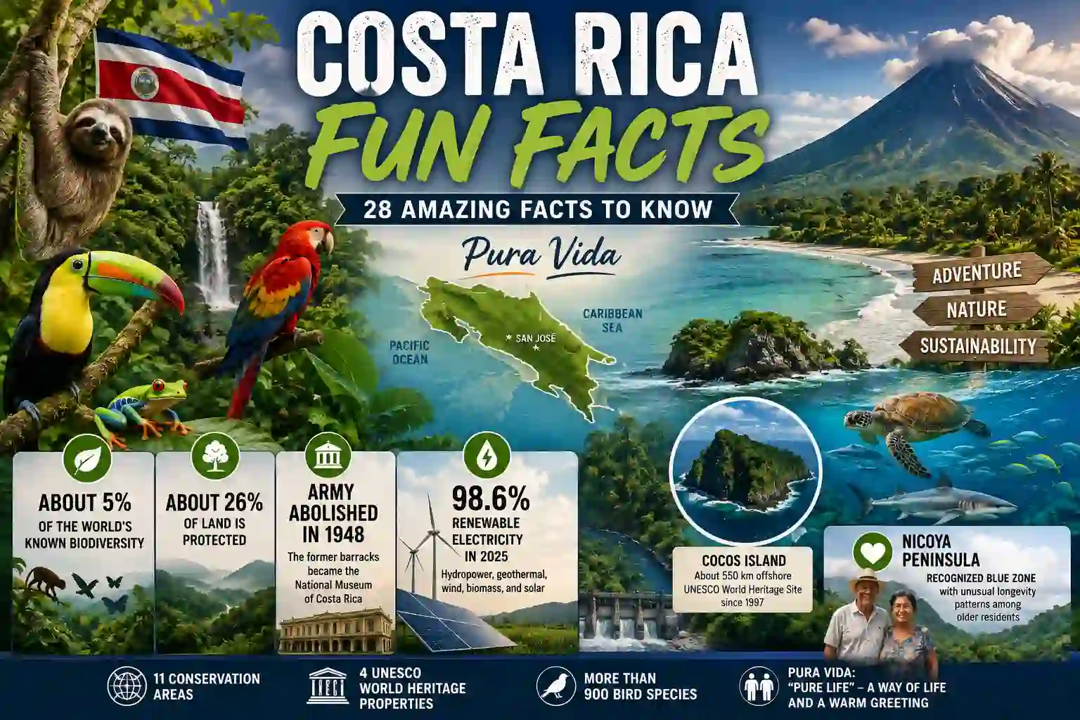 Costa Rica Fun Facts