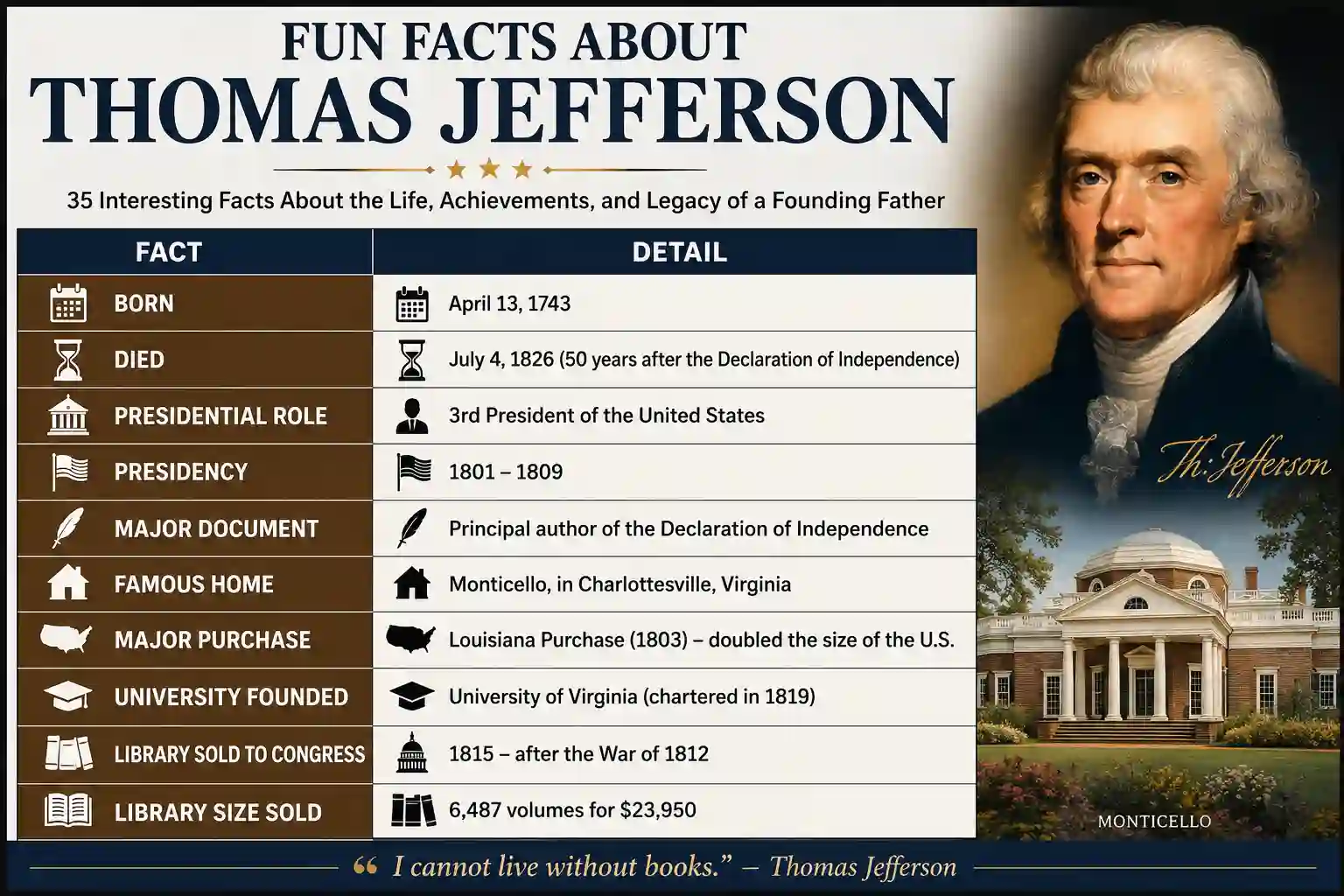 Fun Facts About Thomas Jefferson